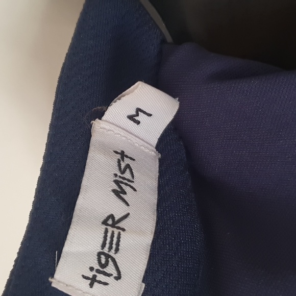 Tiger Mist Size M Navy Blue High Neck Sleeveless Dress Size 12 approx - Picture 6 of 8